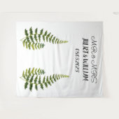 クラシックスクリプト Mr & Mrs ウェディングバックドロップバナー タペストリー (正面(横))