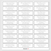 クラシックスクリプ結婚ト名アドレス シール (シート)