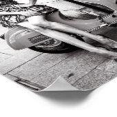 クラシックスクーターポスターガールパリフランス ポスター (角)