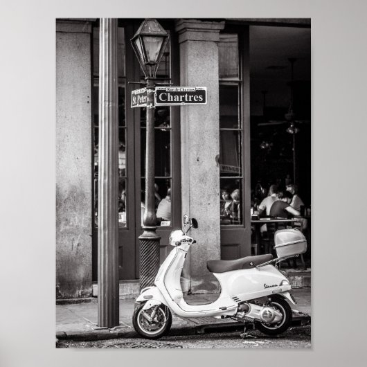クラシックスクーターポスターパリフランス ポスター (正面)