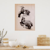 クラシックスクーター1969 ポスター (キッチン)