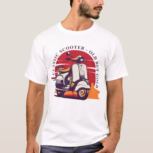 クラシックスクーター オールドバットゴールド Tシャツ (正面)