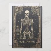 クラシックスケルトンのハロウィーン 招待状 (裏面)