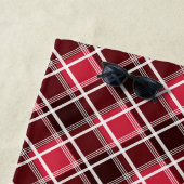 クラシックスコティッシュタータンチェックレッドブラックダイヤモンドパターン ビーチタオル (インサイチュ)