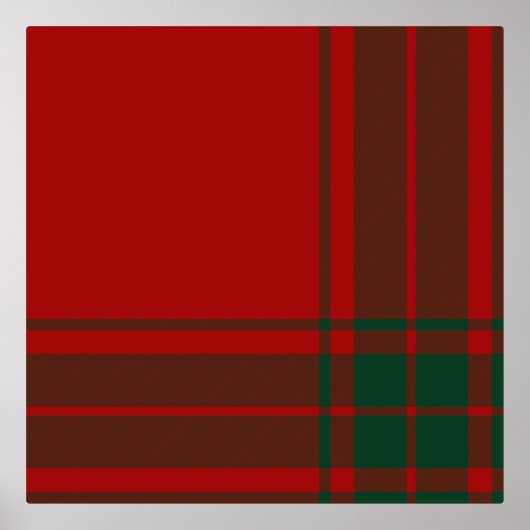 クラシックスコティッ市松模様にチパターン 箔ポスター (正面)
