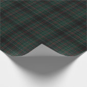 クラシックスコティ伝統的ッシュグリーンとレッドタータンチェック ラッピングペーパー (角)