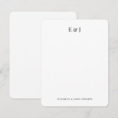 クラシックスタイリッシュエレガントアンパサンドイニシャル ノートカード (正面/裏面)