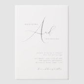 クラシックスタイリッシュスクリプ結婚ト ベラム紙招待状 (正面)