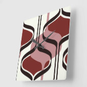 クラシックスタイルのスクロールワーク スクエア壁時計 (傾斜)