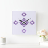 クラシックスタイルのスクロールワーク スクエア壁時計 (ホーム)