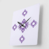 クラシックスタイルのスクロールワーク スクエア壁時計 (傾斜)