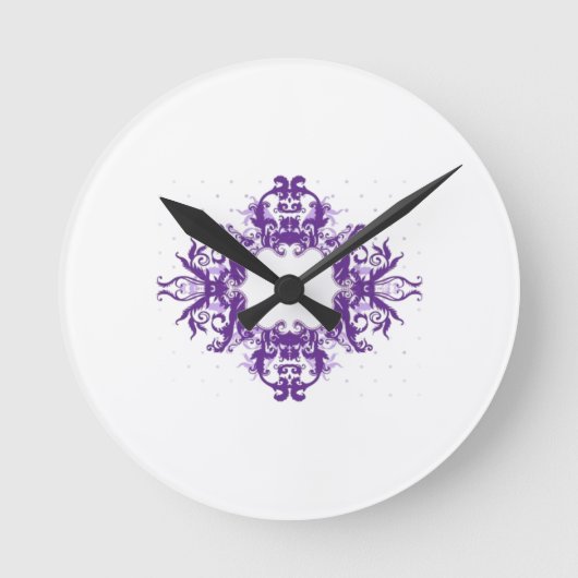 クラシックスタイルのスクロールワーク ラウンド壁時計 (正面)