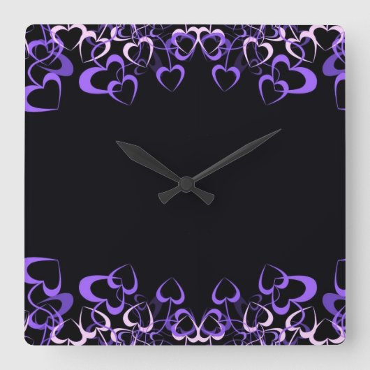 クラシックスタイルの色 スクエア壁時計 (正面)