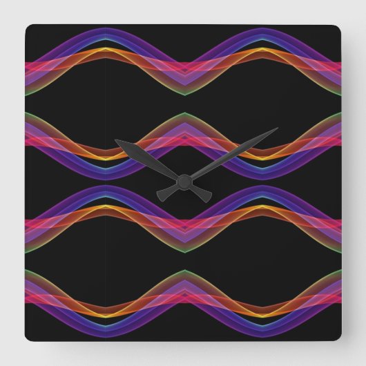 クラシックスタイルの色 スクエア壁時計 (正面)