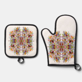 クラシックスタイルの色 鍋つかみ&鍋敷きセット