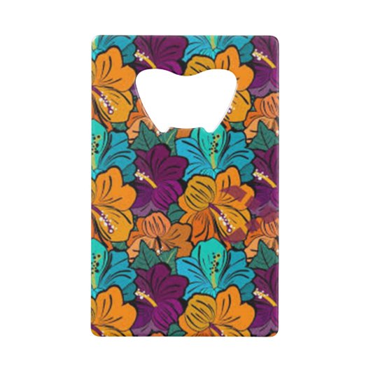 クラシックスタイルの花 クレジットカード栓抜き (正面)