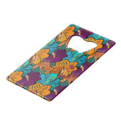 クラシックスタイルの花 クレジットカード栓抜き (正面アングル)