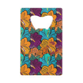 クラシックスタイルの花 クレジットカード栓抜き (裏面)