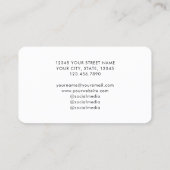 クラシックスタイルカスタムIDフォトプラム金ゴールド 名刺 (裏面)