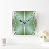 クラシックスタイルスクロール壁時計 スクエア壁時計 (ホーム)