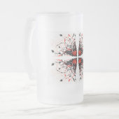 クラシックスタイルハート フロストグラスビールジョッキ (正面左)