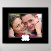 クラシックスタイルパーソナライズされたフォトマット – 黒 –  ポスター (正面)
