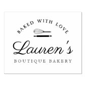 クラシックスタイルホームベーカリーロゴ ラバースタンプ (インプリント)