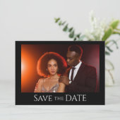 クラシックスタイル日付フラットカードの保存 セーブザデート (スタンド正面)