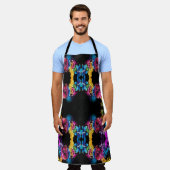 クラシックスタイル花模様 エプロン (着用した状態)