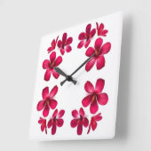 クラシックスタイル花模様 スクエア壁時計 (傾斜)