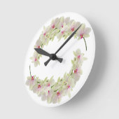 クラシックスタイル花模様 ラウンド壁時計 (傾斜)
