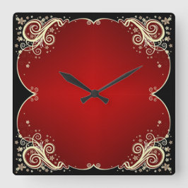 クラシックスタイルScrollwork スクエア壁時計