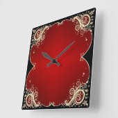 クラシックスタイルScrollwork スクエア壁時計 (傾斜)