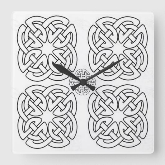 クラシックスタイルScrollwork スクエア壁時計 (正面)