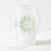 クラシックスタイルScrollwork フロストグラスビールジョッキ (正面右)