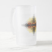 クラシックスタイルScrollwork フロストグラスビールジョッキ (正面左)