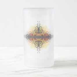 クラシックスタイルScrollwork フロストグラスビールジョッキ