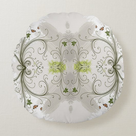 クラシックスタイルScrollwork ラウンドクッション (正面)