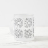 クラシックスタイルScrollwork Mag フロストグラスマグカップ (正面左)