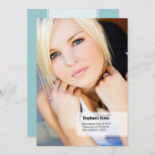 クラシックスタブフォト卒業発表 招待状 (正面/裏面)