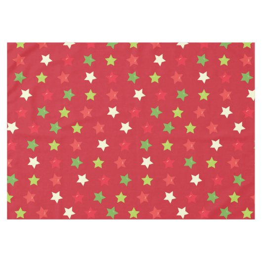 クラシックスターズオンレッドホリデーテーブルクロス テーブルクロス (正面(横))