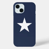 クラシックスターモチーフ ネイビーブルー iPhone 15 カバー (裏面)