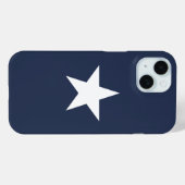 クラシックスターモチーフ ネイビーブルー iPhone 15 カバー (裏面 (横))