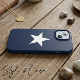 クラシックスターモチーフ ネイビーブルー iPhone 15 カバー