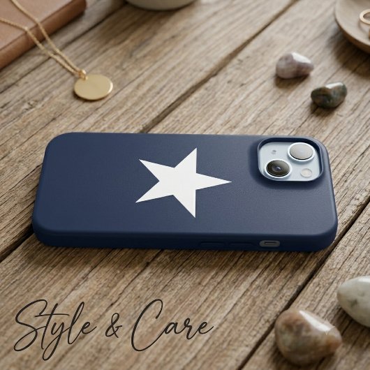 クラシックスターモチーフ ネイビーブルー iPhone 15 カバー