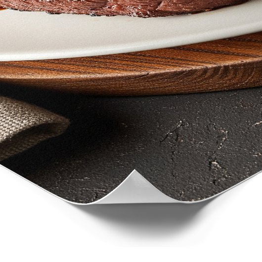 クラシックステークハウスディナーデザイン ポスター (角)