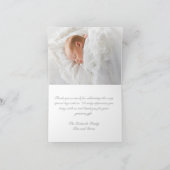 クラシックストライプでフェイクなホイルの十字のサンキューカード サンキューカード (内部)