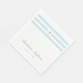 クラシックストライプでフェイクなホイルの十字の洗礼のナプキン スタンダードランチョンナプキン (角)