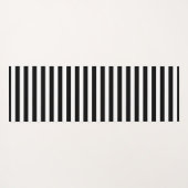 クラシックストライプの白黒 ヨガマット (裏面(横))