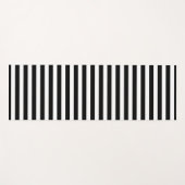 クラシックストライプの白黒 ヨガマット (正面(横))